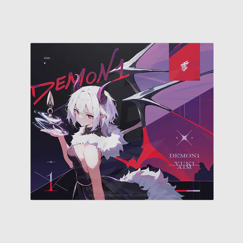 Yuki Aim x Demon1 ガラスマウスパッド Yuki Aim x Demon1 - Glass Mousepad Limited – Waimers