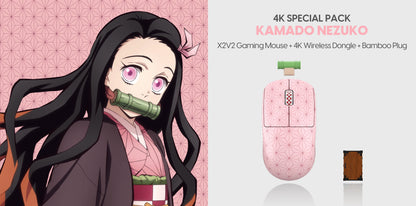 [Demon Slayer - 4K Special Pack] X2 v2 Mini Nezuko Gaming Mouse