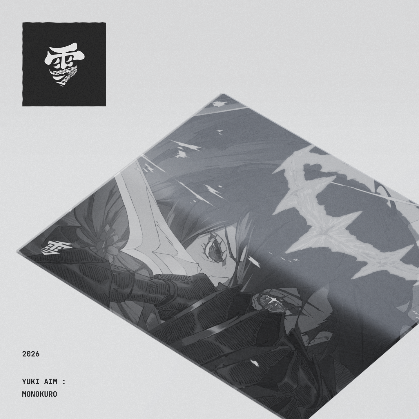 Yuki Aim - Monokuro Glass Mousepad
