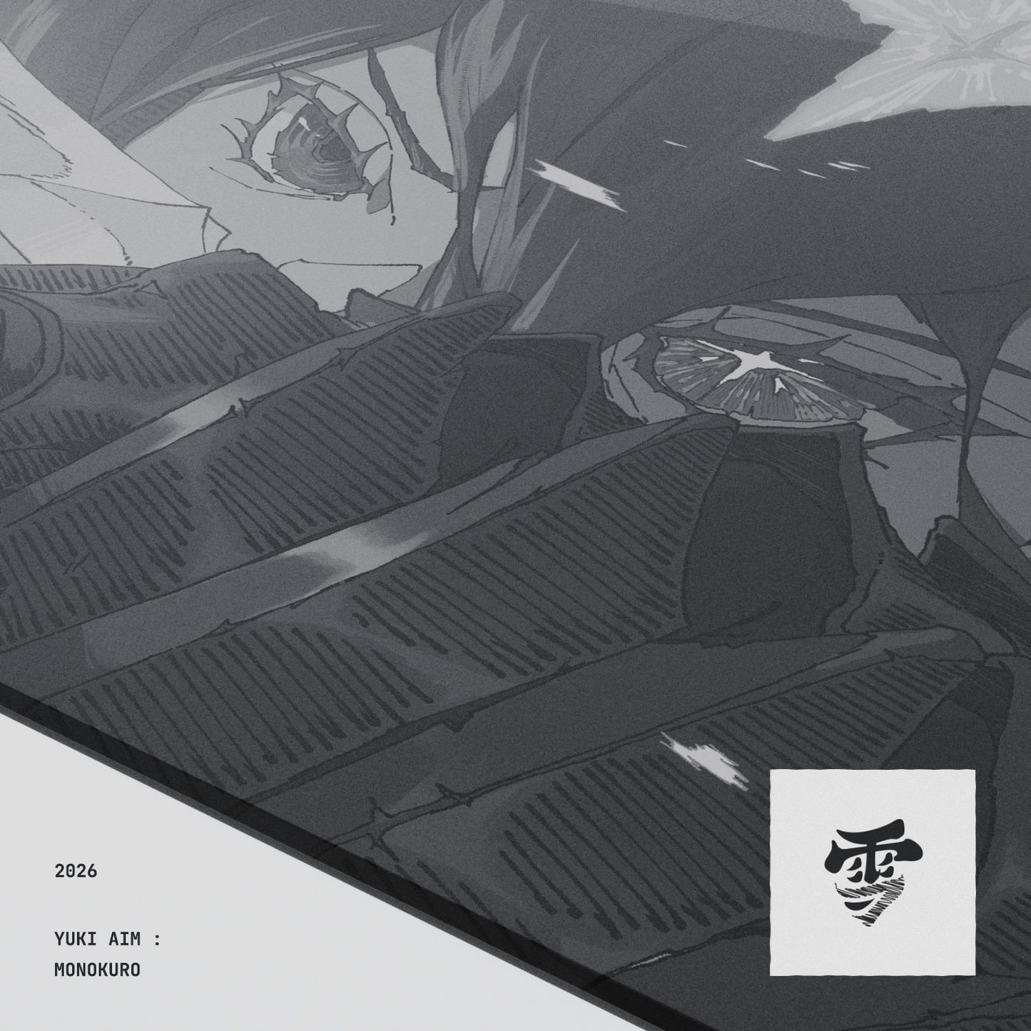 Yuki Aim - Monokuro Glass Mousepad